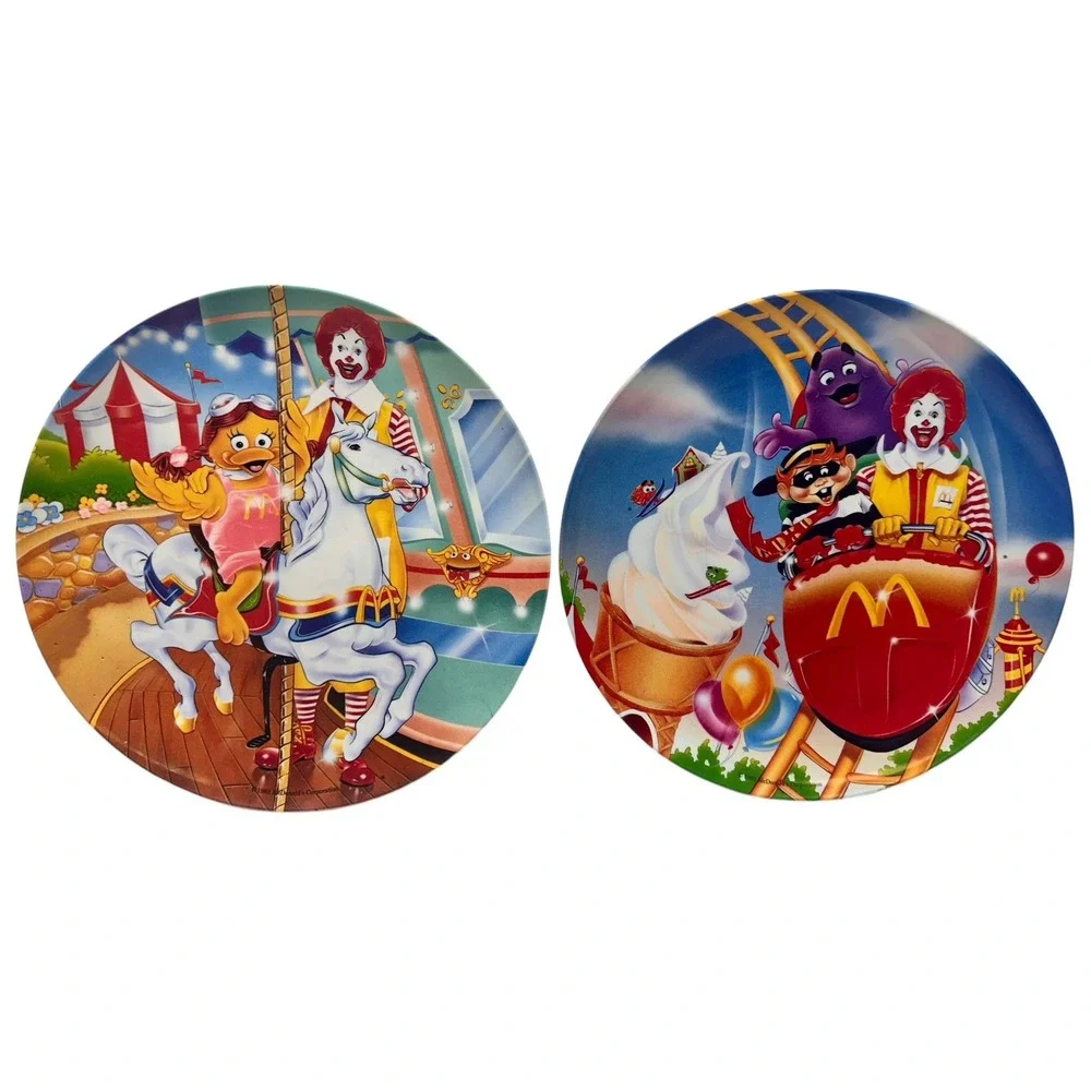 Vintage 1989 Set of 4‎ McDonalds Melamine Plates